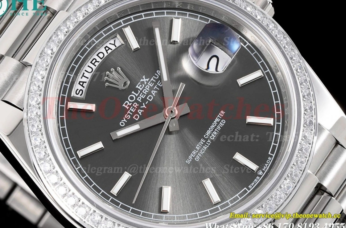 DayDate 40mm Heavy GSF SS (Tungsten 228349 SS Version) A3255 Grey Pres Stk 0309